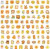 10 30 50 100pcs Orange Bear Cartoon Graffiti Stickers Cute Waterproof Laptop Kids Toys Diy Skateboard Phone Decal Decor Sticker