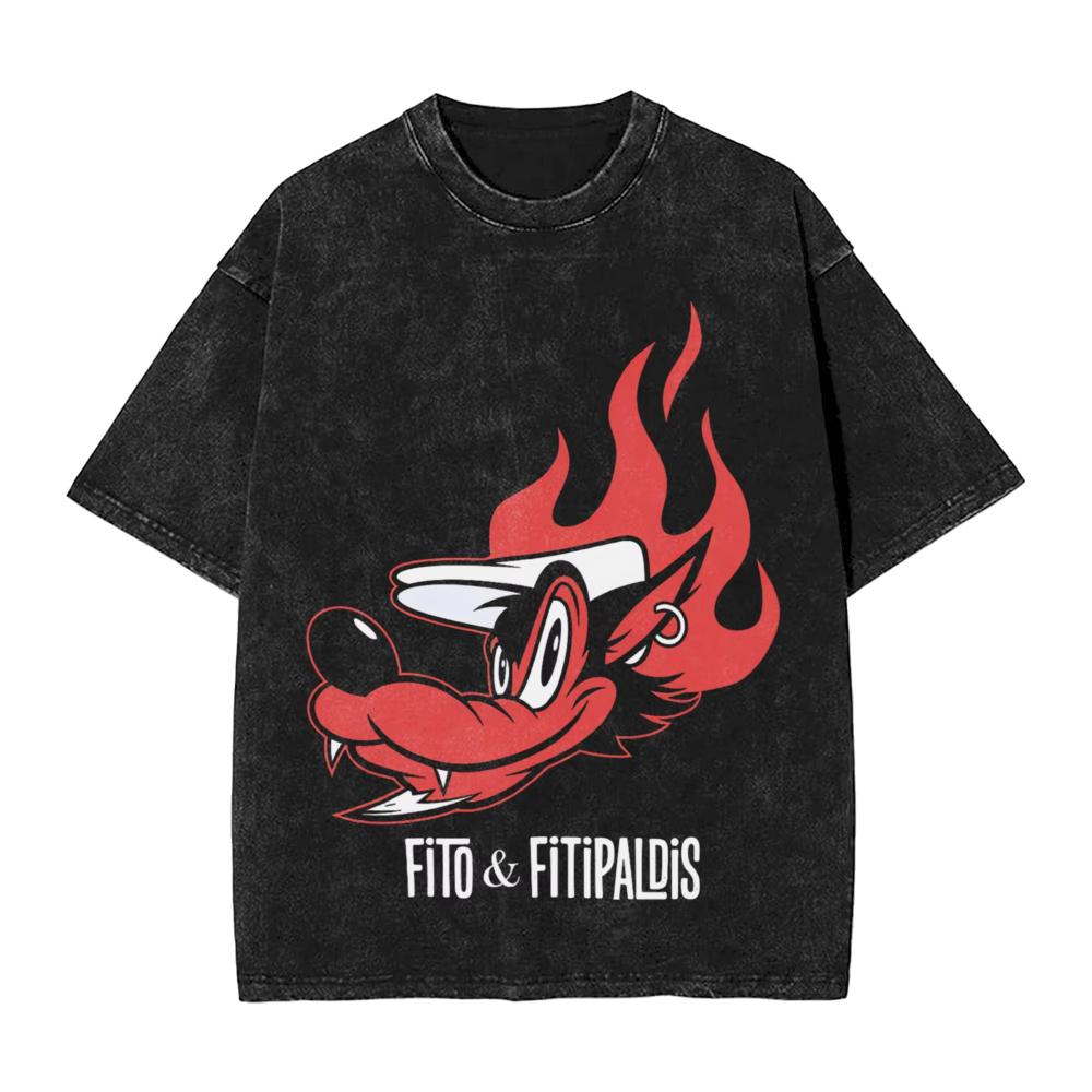

Fito Fitipaldis Band Washed T Shirts Men Women Pure Cotton Fashion for Male TShirts O Neck Tee Shirt Short Sleeve Clothes Adult 2XL