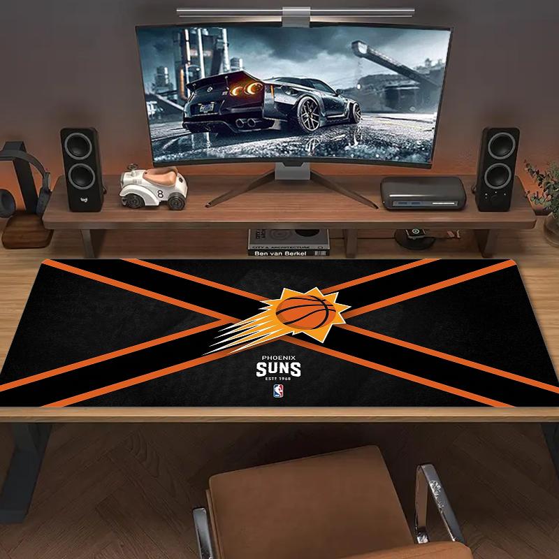 Phoenix Suns Mouse Pad Large Gaming Table Cushion Nonslip Laptop Tablet Big Mousepad Xxl Mat Mini Pc Playmat With Lock Edge