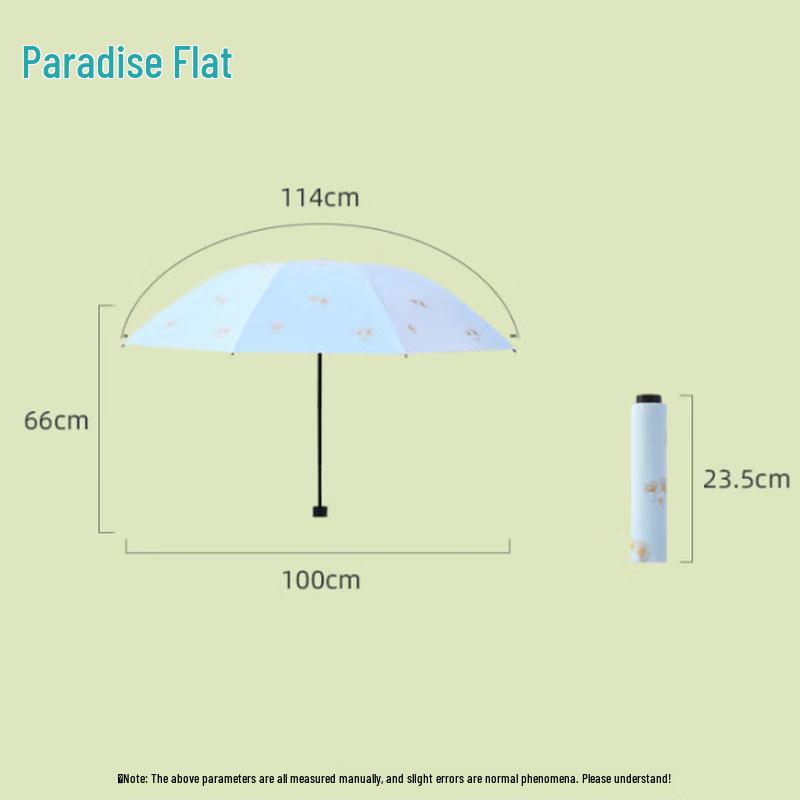 Tiangang 33631E Three-Fold UV Protection Travel Umbrella