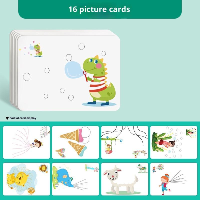 1 Set Creative Coloring Graffiti Doodle Montessori Educational Toy Gifts DIY Finger Painting Drawing Toys For Kids