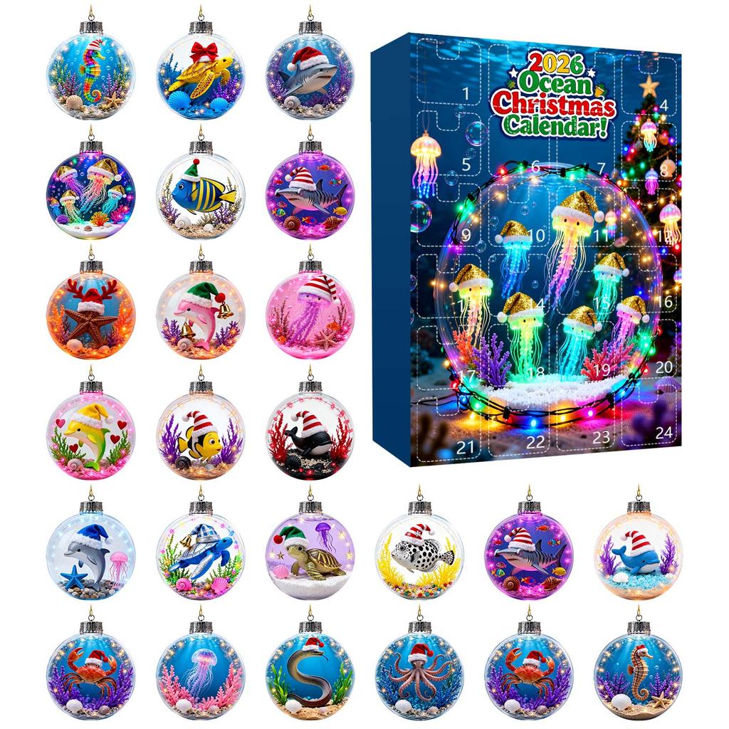 Animal Advent Calendar 2D Hanging Ornament for Christmas Countdown