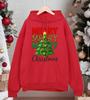 Merry Christmas Green Tree Design Men Hoody Pocket All-Match Hoodies Casual Fleece Streetwear Oversized Comfortable Pullover