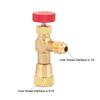 1/4''‑5/16'' Brass  Control Valve for Refrigerant Charging Hose R410A Brass  Control Valve Valve  Control Valve