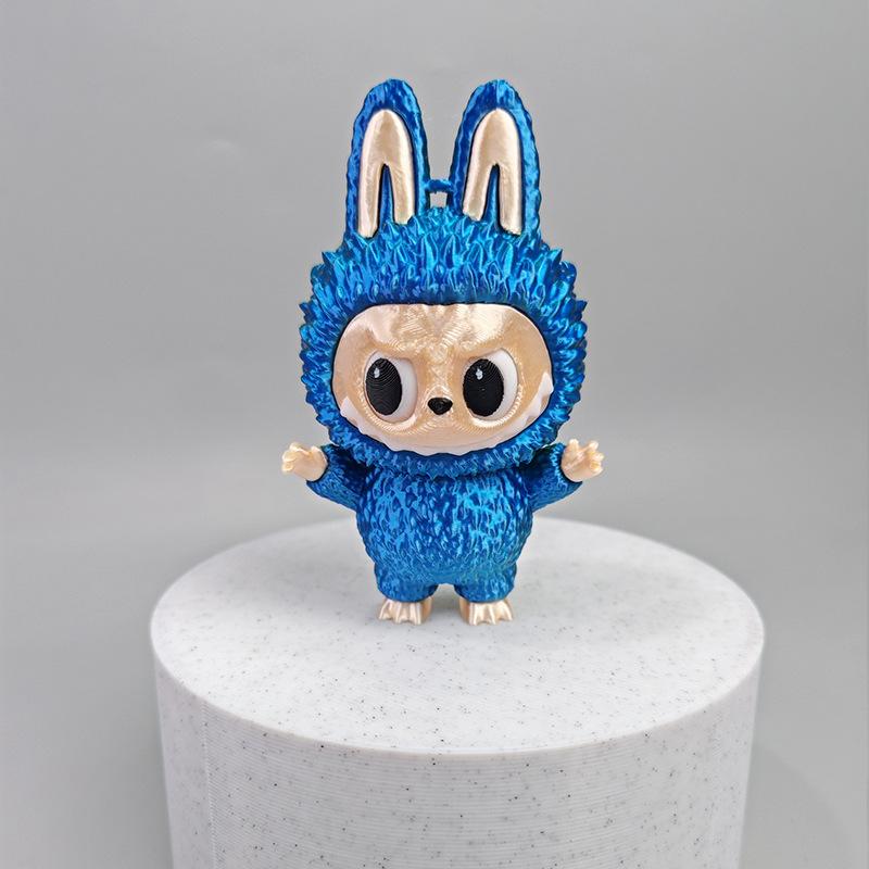 1 Piece Cute Surrounding Characters Gifts 3D Printing Trendy Play Labubu Ornament Cartoon Doll Desktop Decoration