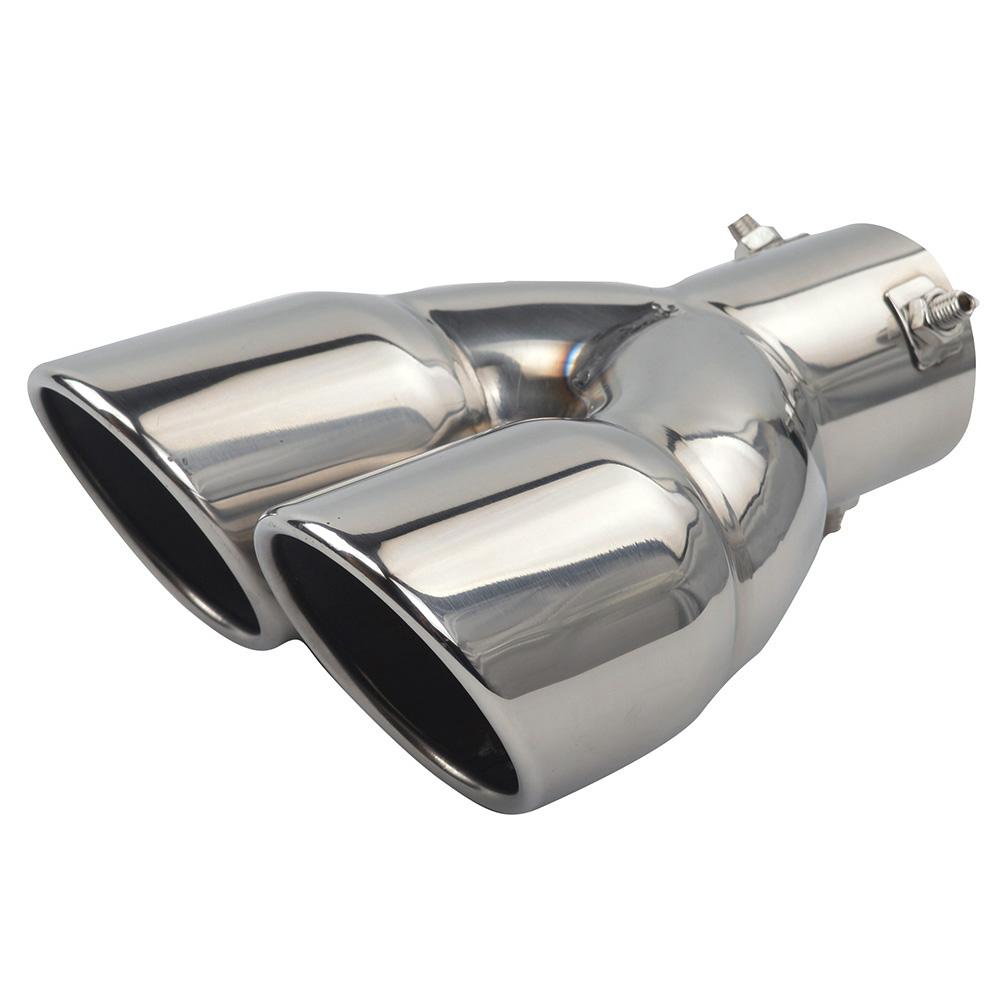 Buy Dual Exhaust Tip Bolton Rolled Edge Slant Cut Tailpipe Tip 3 inch