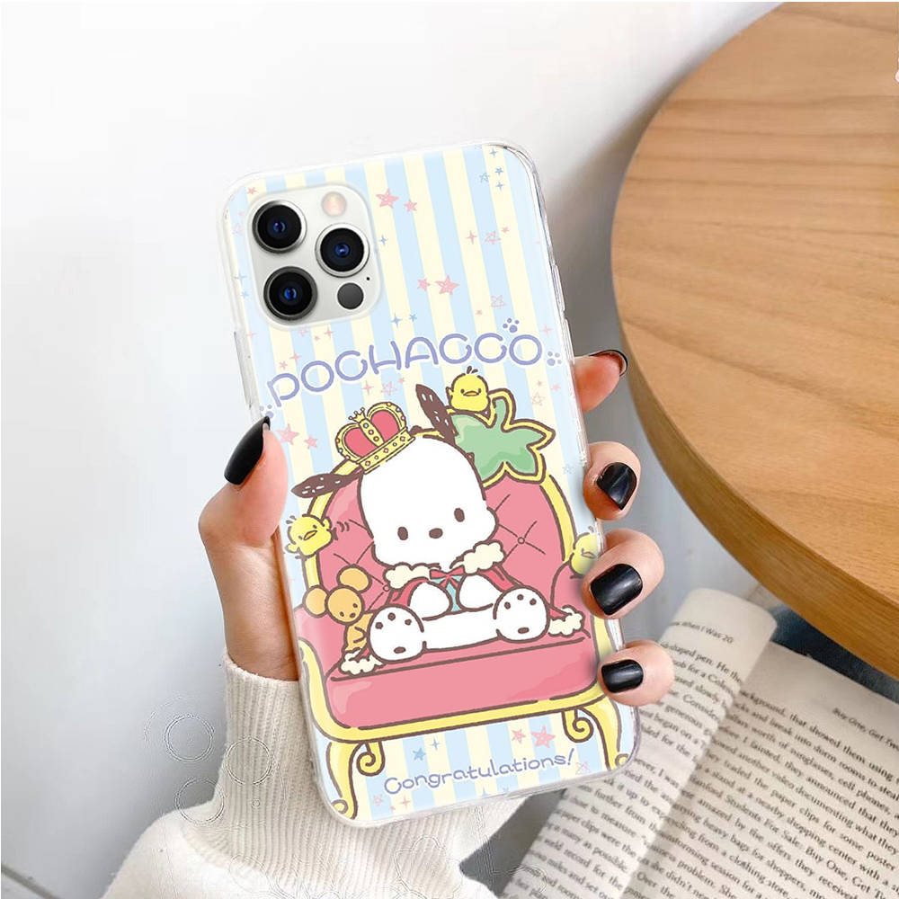 Transparent Case for Samsung A04 A14 A23 M33 M53 Realme 10 9 C35 C55 VIVO X80 Infinix Hot 30 Note 11 Tecno Spark 8P Pro L-27 Pochacco