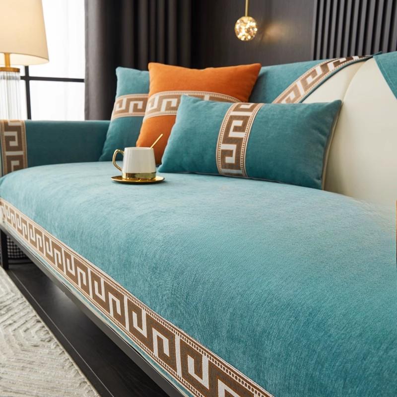 New Chinese Style Anti Slip Sofa Mat Chenier Four Seasons Universal Sofa Cover Sofa Cushion Cover Dust Cover Towel Couch Decor