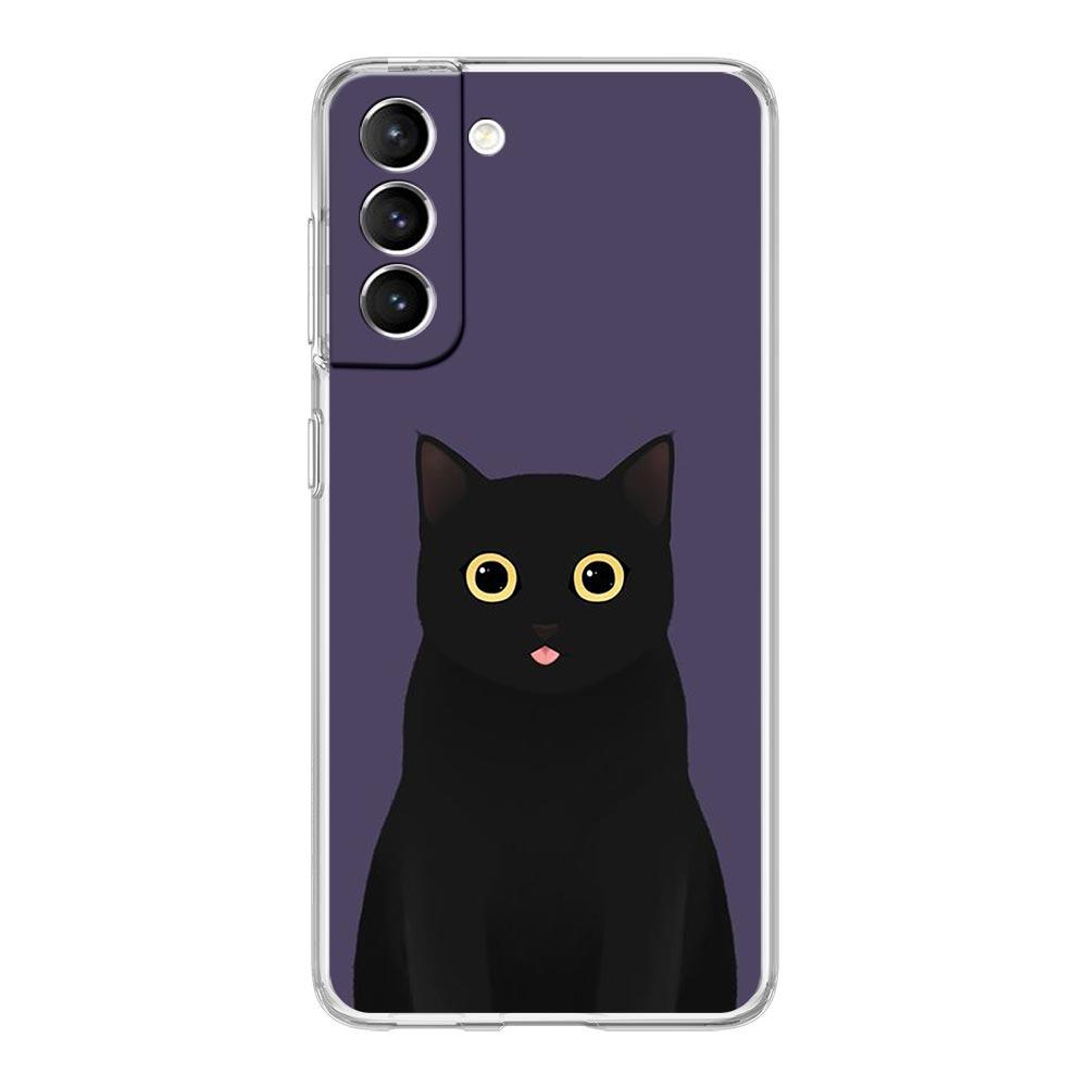 Cat Cute Kitten Cartoon Clear Silicone Phone Case For Samsung Galaxy S23 S22 5G S20 Ultra S21 FE 5G S10E S9 S8 S10 Plus Cover