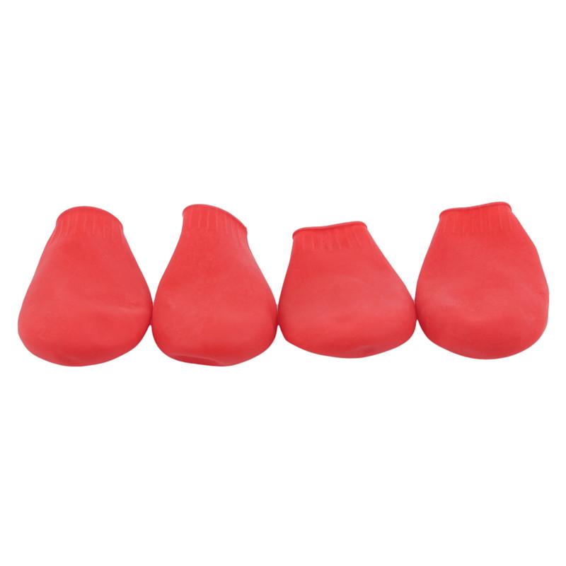 4Pcs/Set Waterproof Dog Shoes For Chihuahua Balloon Type Rubber Rain Boots Portable Dog Accessories Outdoor Footwear Socks