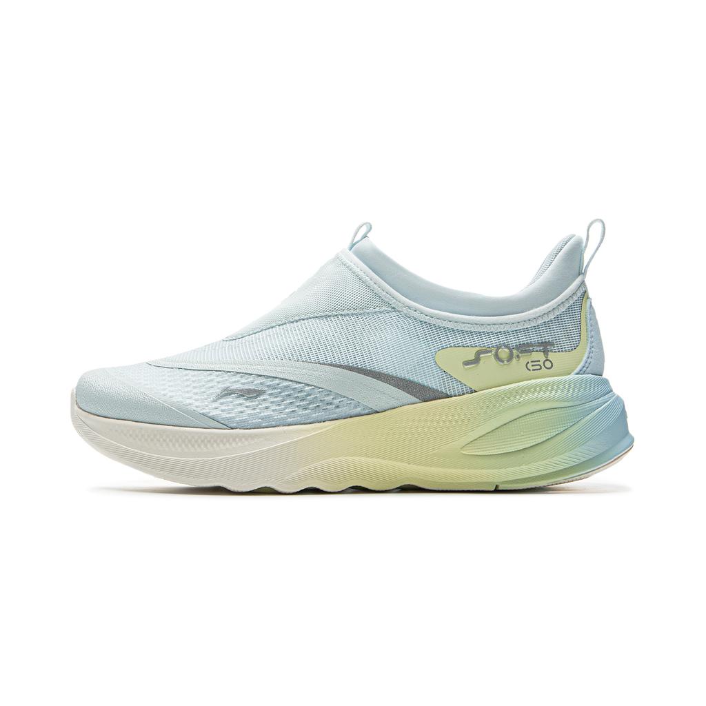 New LiNing SOFT GO 2 Shock Absorbers Slip Resistant Abrasion Resistant Breathable Low Top Casual Shoes Women's Blue AGLV006-38