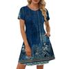 Dresses For Women Short Sleeve O Neck Casual Dresses Waist Maternity Dress With Pockets