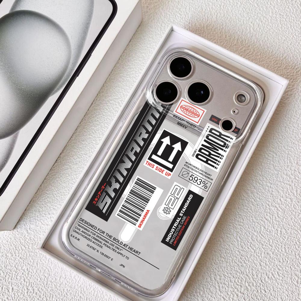 Fashion Street S-Skinarma Phone Case For iPhone 17 16 15 14 13 12 Pro Max Plus With Magnetic Crystal Clear Case Wireless Charge