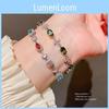 Geometrisches Herz-Charms-Armband mit Silberfinish für Damen Geschenk Feiertag