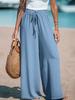 Pantaloni da donna larghi a gamba larga con coulisse comodi casual alla moda per quattro stagioni