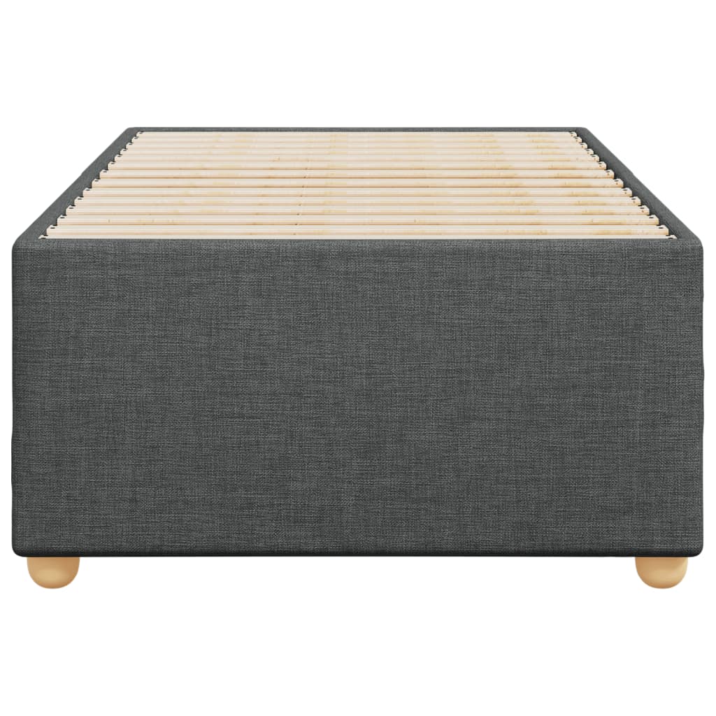 Bed Frame without Mattress Dark Grey 100 x 200 cm Fabric