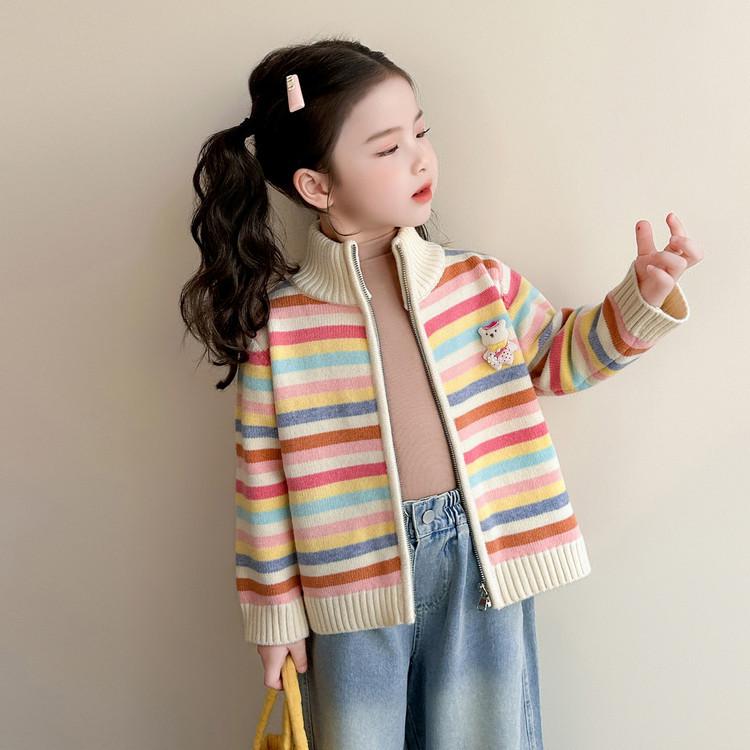 

Girls Stylish Wool Knit Sweater - Baby & Children s Spring Jacket Top 130 cm