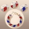Fashion And Creative Independence Day Star Glitter Earrings