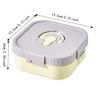 Contenedor Portátil para Ensalada de Frutas Apto para Microondas Bandeja de Comida para Viajes Plato de Almuerzo Dividido Trabajadores de Oficina