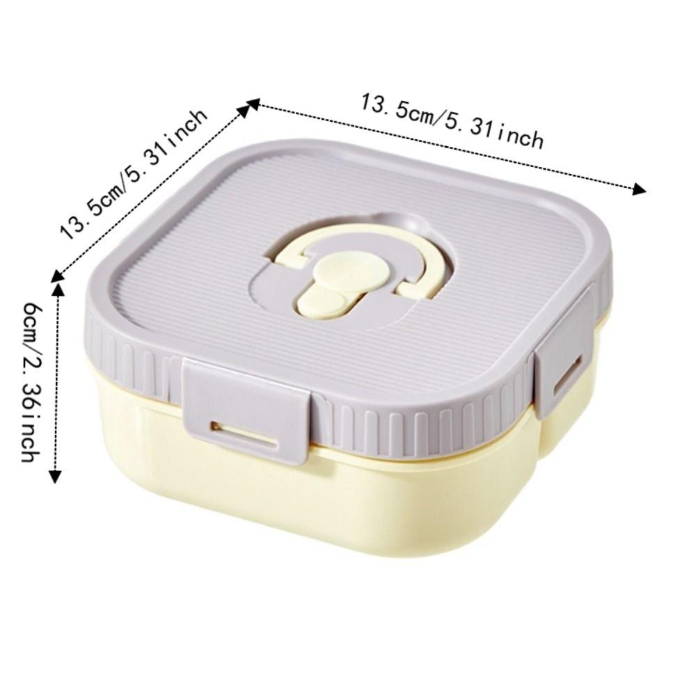 Contenedor Portátil para Ensalada de Frutas Apto para Microondas Bandeja de Comida para Viajes Plato de Almuerzo Dividido Trabajadores de Oficina