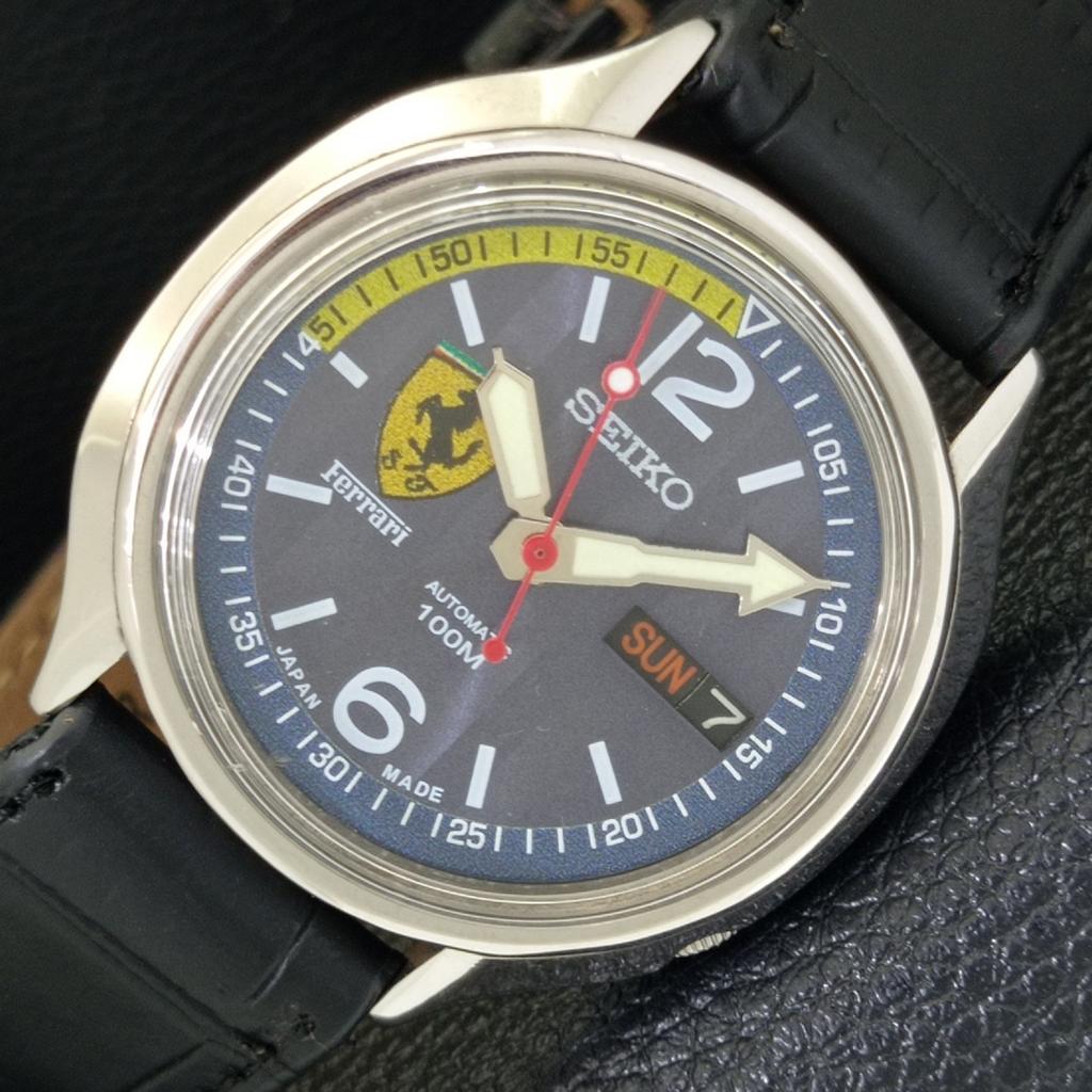 

SEIKO AUTOMATIC VINTAGE JAPAN 7019A MENS FERRARI DIAL WATCH a700480-5 R203-a700480