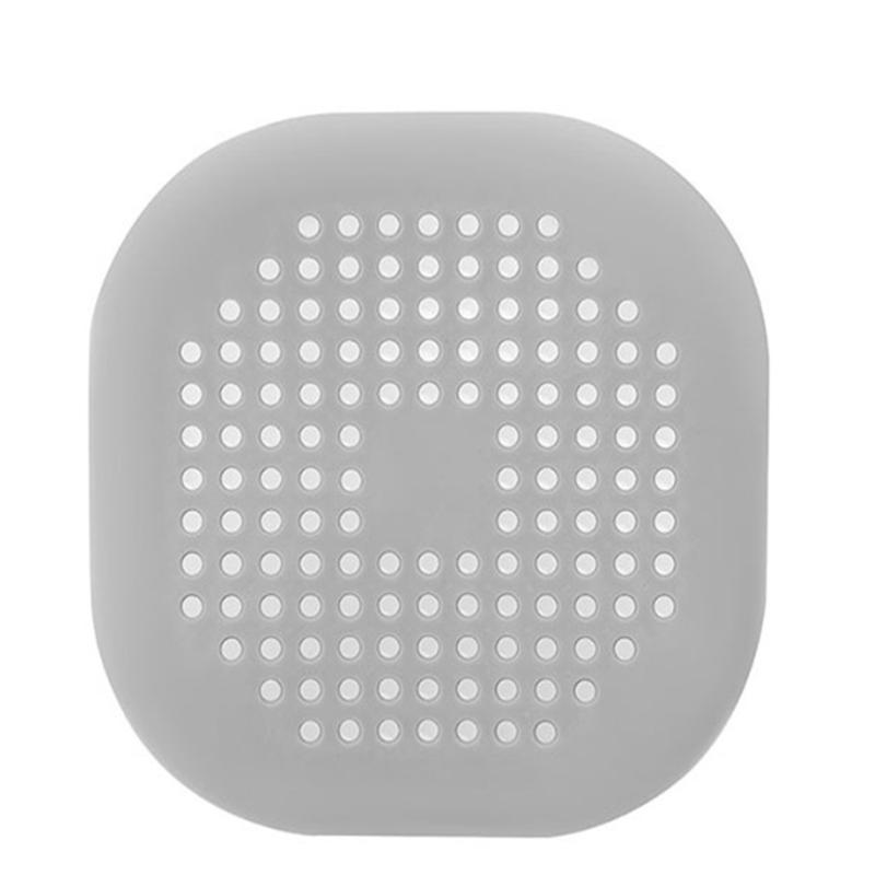 

1/2/5PCS Square Silicone Floor Drain Sticker Bathroom Sewer Hair Filter Drain Cover Home Bathroom Floor Drain Mat 1PC сірий колір