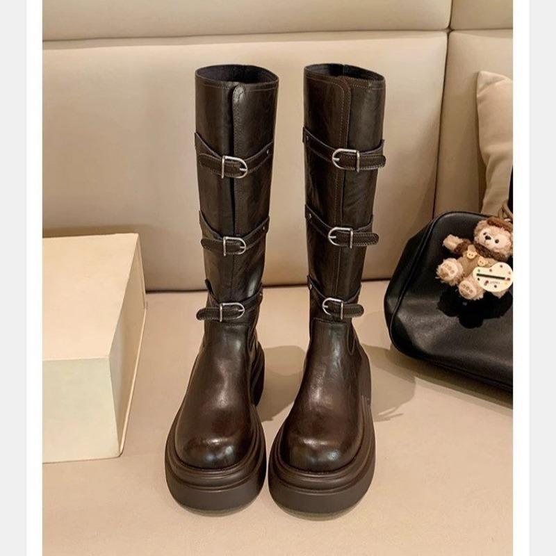 

New autumn and winter platform Martin boots retro summer boots women s summer boots western cowboy boots 35