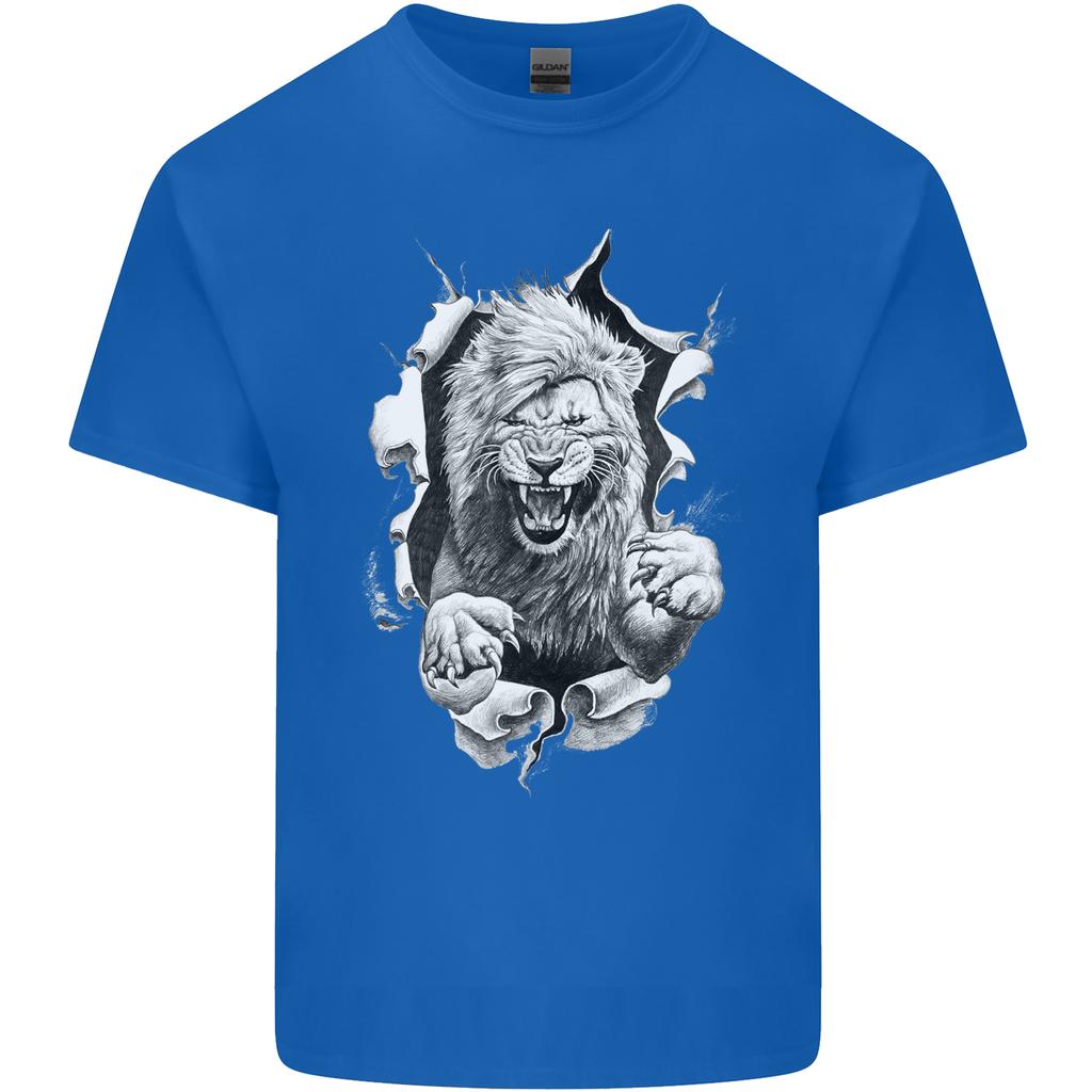 Lion Ripping Through the Fabric Unisexs Light Cotton TShirt