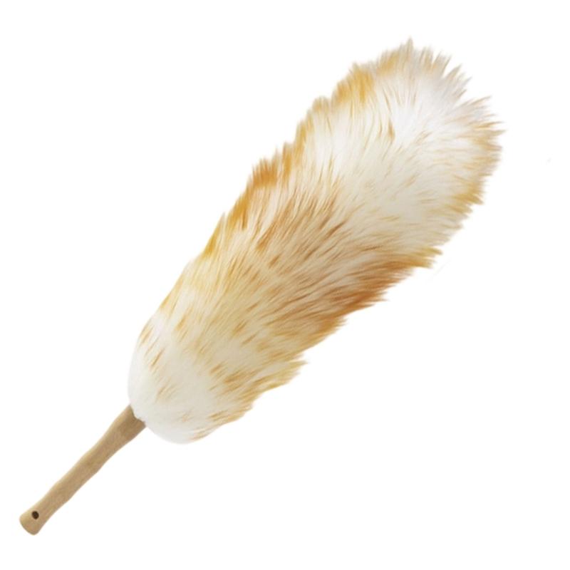Home Cleaning Duster With Bamboos Handle Thickened Wool For Dust Removal On Electronics Furniture And Hard To Reach Area