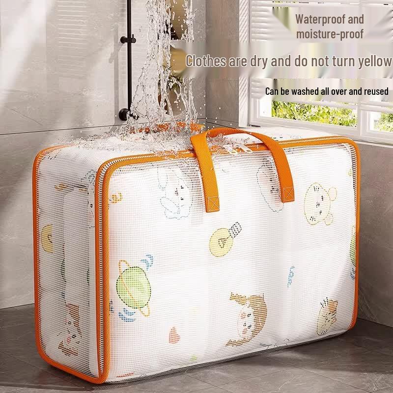 Transparent PVC Moisture-Proof Storage Bag for Quilts & Clothes