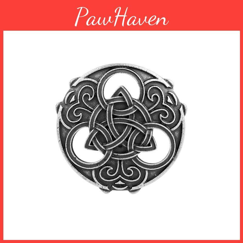 Geometric Celtic Knot Brooch Pin With Alloy Construction For Nordic Style Accessories