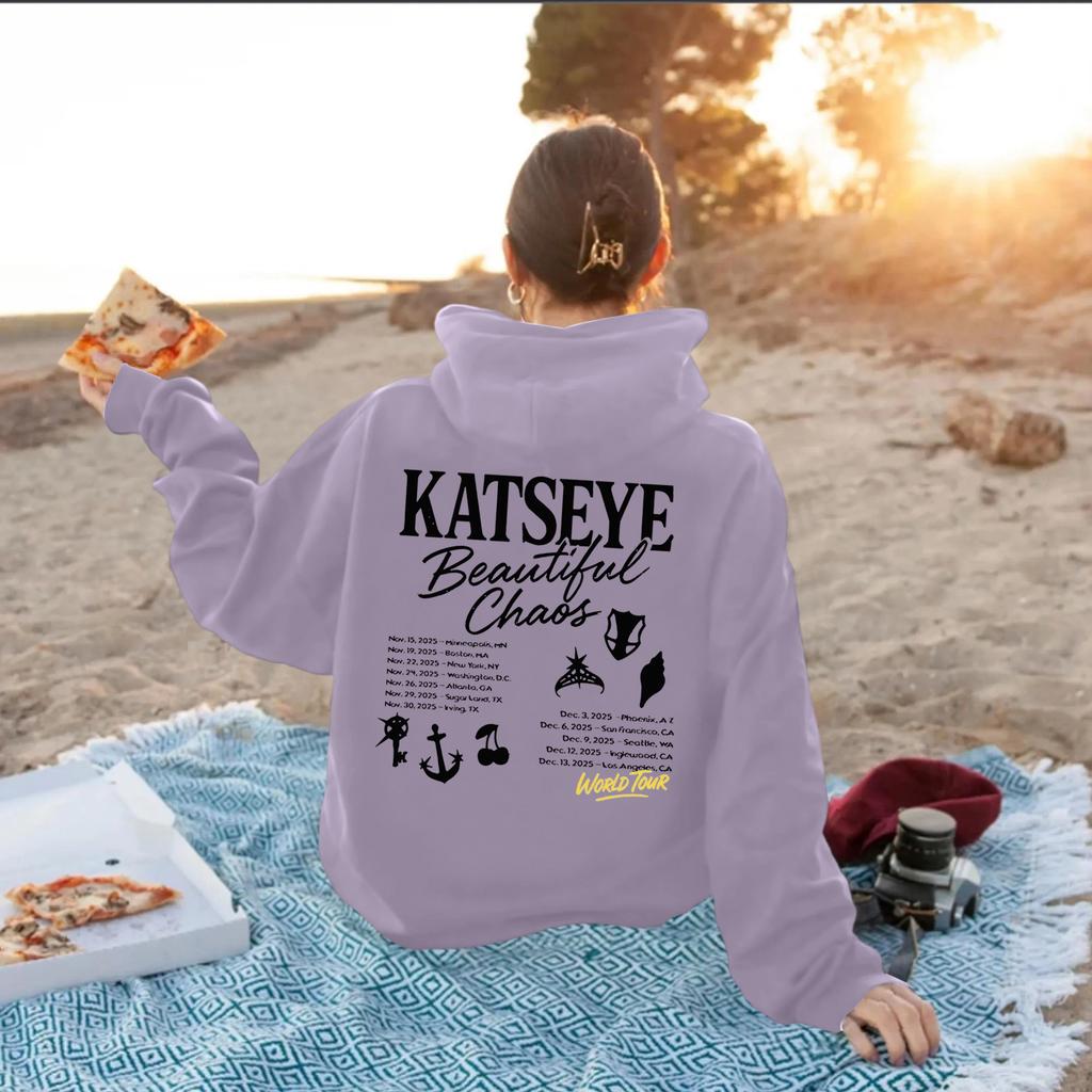 Women's Fashionable Casual Hooded Long Sleeved Printed Sweatshirt