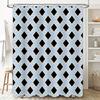 Blue Checkered Shower Curtain Bath Decor for Home Decoration Easy Installation and Washable Fabric Size 72 x 84 Inches