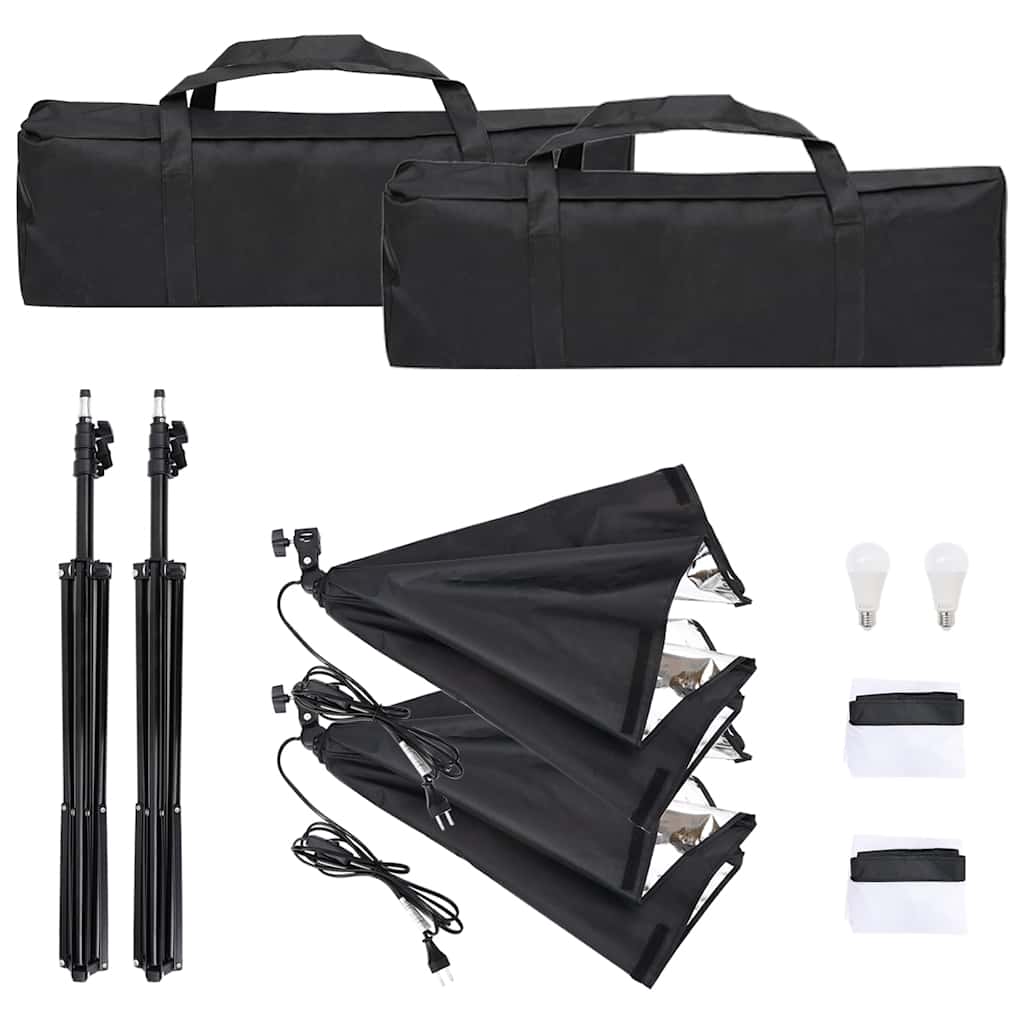 Vidaxl Photographic Studio Set With Lamps And Background