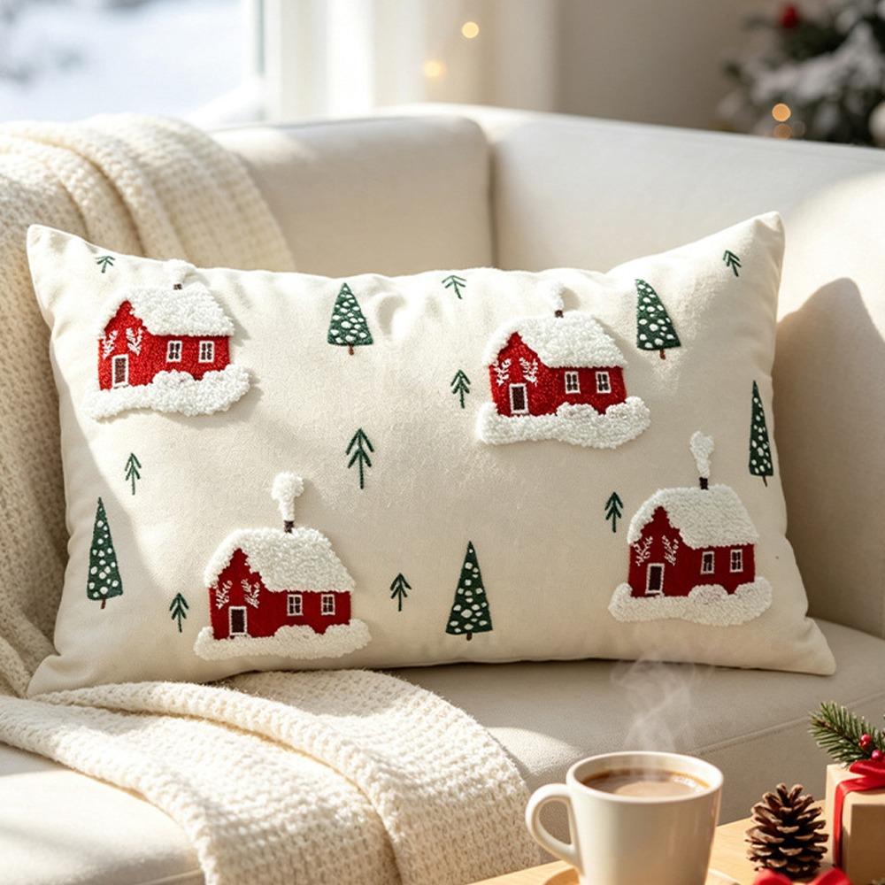Canvas Cushion Cover Soft Throw Pillowcase Creative Tufted Throw Pillow Cover Home Decor