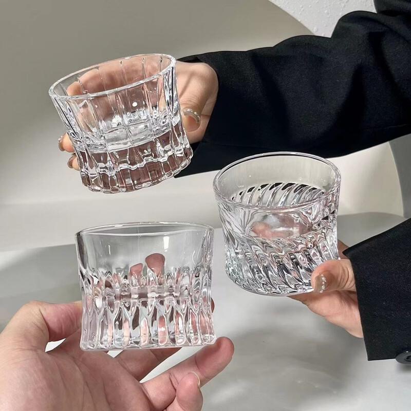 Shangqi Diamond-Cut Engraved Whiskey Glass Set