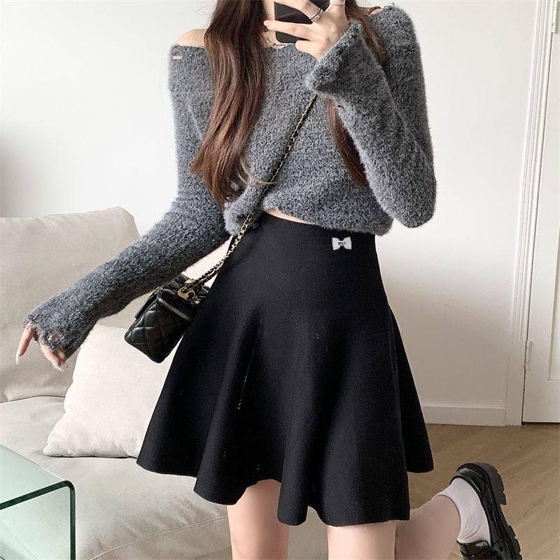 

Gentle Women s College Style Slimming A-Line Puffy Mini Skirt - Summer 2025 Collection L чёрный