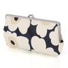 Marimekko Mini Unikko Silmälasikukkaro Pouch, Cosmetic Pouch, Small Item Holder, Clasp Closure, Cotton, 74529 518, Midnight Blue [Used]