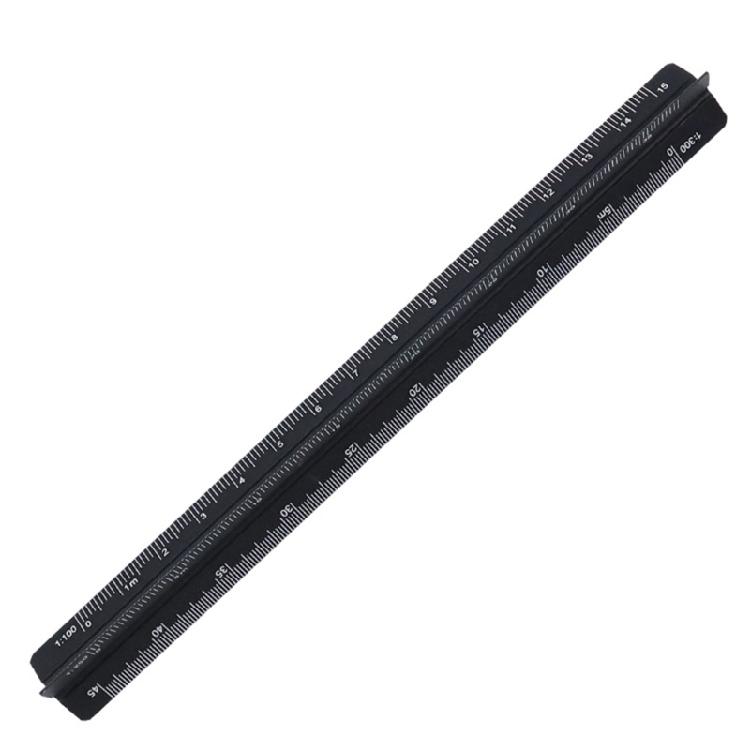 Students Aluminum Alloy Triangular Scale Ruler Technical Measuring Ruler Smoothly For Drafting Needs