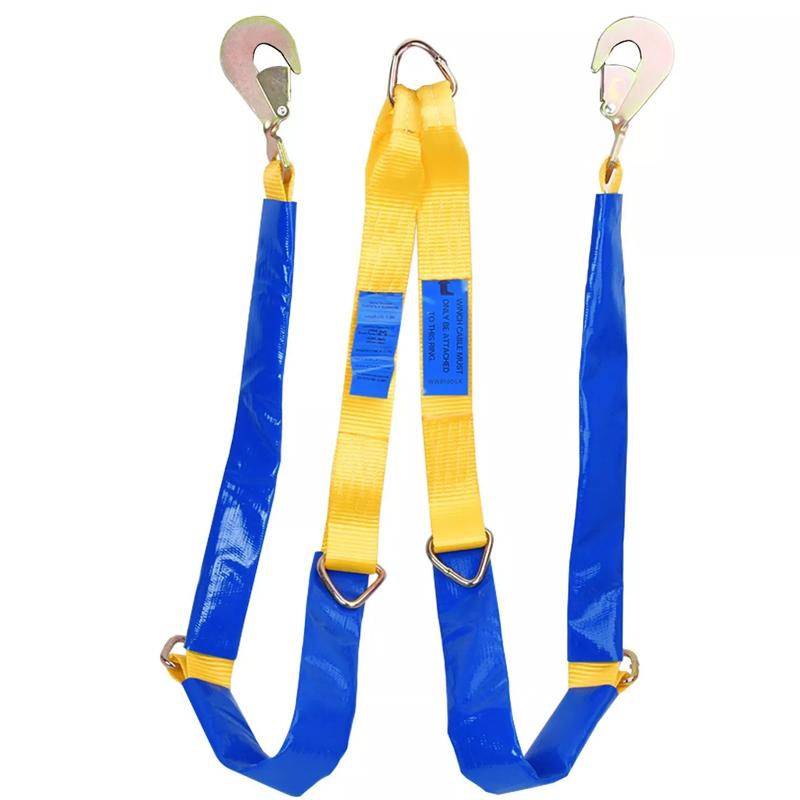 

5-тонная тяжелая лебедка, ремень для лебедки, спасательная лебедка, ремень для лебедки, автомобильные аксессуары 150*5cm синий/жёлтый