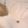 Geometric splicing square necklace women's new popular light luxury collarbone chain accessories