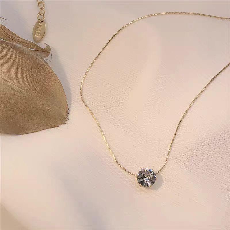 Geometric splicing square necklace women's new popular light luxury collarbone chain accessories
