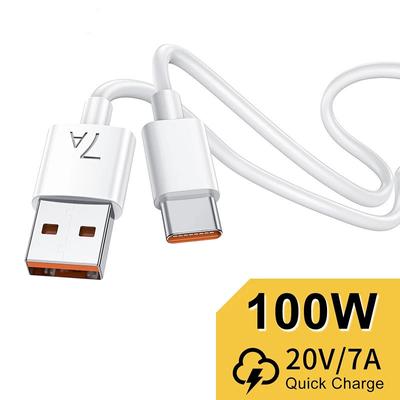 7A Superschnelles USB-C-Ladekabel für Huawei P40 Pro P30 100W-Kabel USB-Typ-C-Ladekabel für Samsung S21 ultra S20 Poco