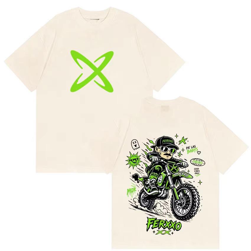 2026 Album T-Shirt Printed with Feid Vs Ferxxo Falxo, Unisex High-Quality Casual Loose Crew Neck Short Sleeve Cotton Outfit for Summer T-Shirt