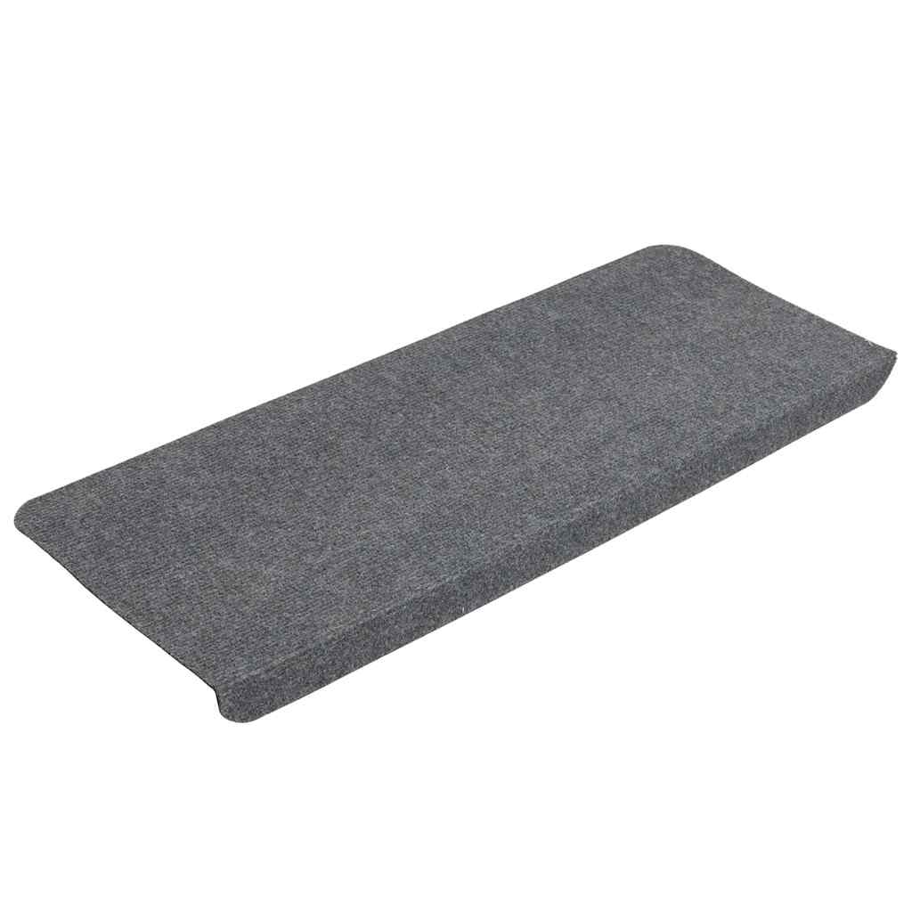 Self-Adhesive Stair Mats 30 Pcs. Gray 65X24.5X3.5 Cm