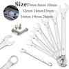 7-24mm Combination Wrench Metric Plum Blossom Rings Open-ended Spanner Hardware Parts Automotive Repair Wrench Hand Tools