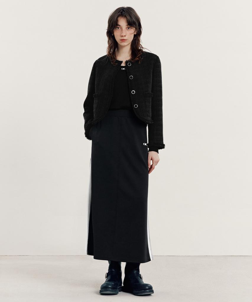 OIOI COLLECTION New Normal Jersey Skirt_Black