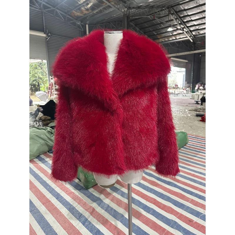 Lazy wind fox fur coat short autumn and winter artificial fur women's fur coat
