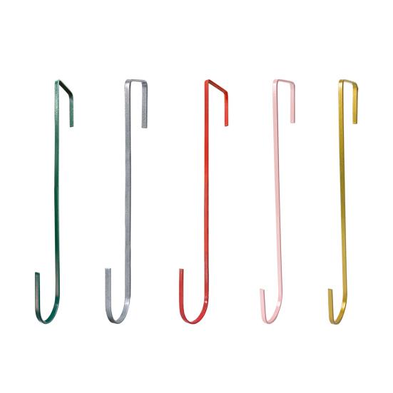 Front Door Christmas Hook Wreath Hanger Strong Load-bearing Rustproof Ultra-Thin Design Easy Installation Halloween Decoration Holder