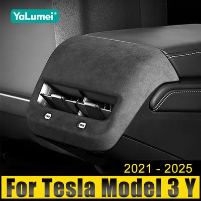 Για Tesla Model 3 Y 2021 2022 2023 2024 2025 ABS Αυτοκινήτου Πίσω Αεραγωγός Κλιματισμού Έξοδος Κάλυμμα Πλαίσιο Διακόσμησης Θήκη Αυτοκόλλητο